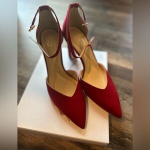 Jessica Simpson Red Ankle Strap Heels